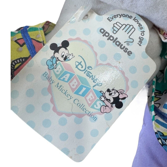vintage 90's NWT Applause Disney Babies Donald & Daisy Jumpsuit Hat plush - Picture 4 of 6